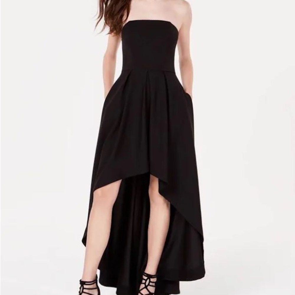 Black Strapless Prom Dress